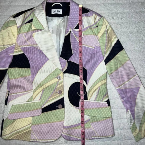 LUCIA Lavender Multi-Color Patterned Blazer - Picture 10 of 11